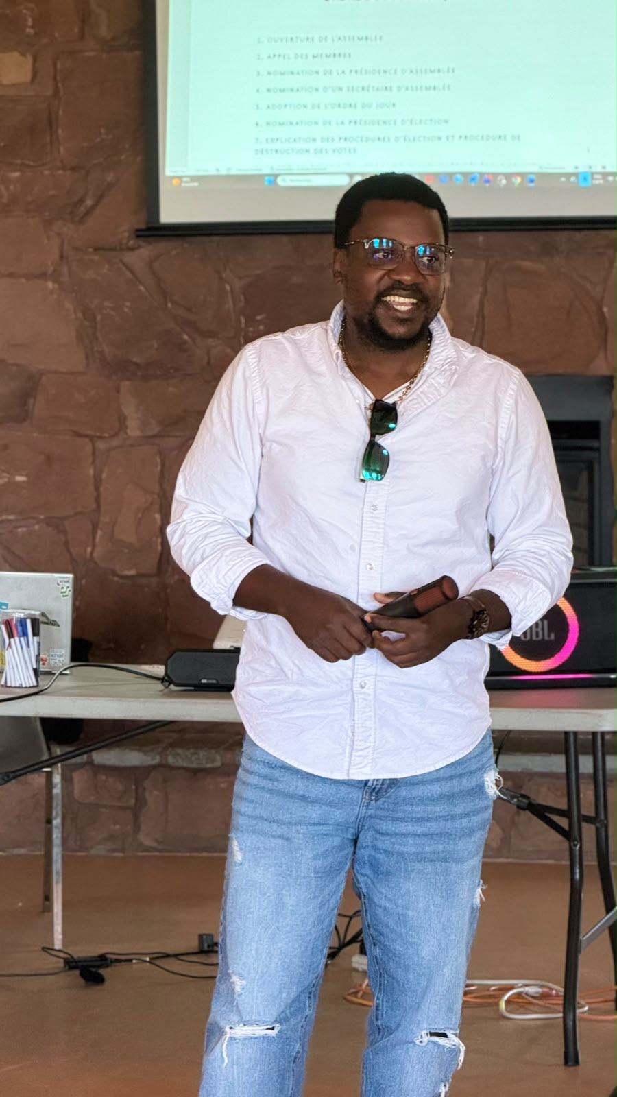 Audrick Mofor lors d’une rencontre de JAFLIPE